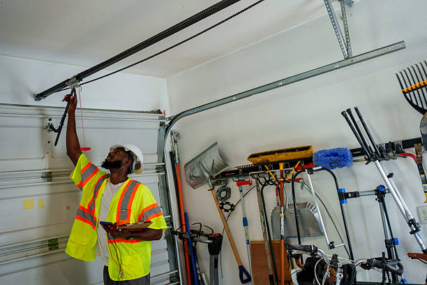 Professional Garage Door Roller Replacement technician working in New Castle, PA